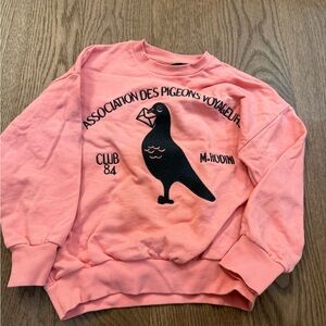 Mini Rodini Coral Sweatshirt with Graphic Design